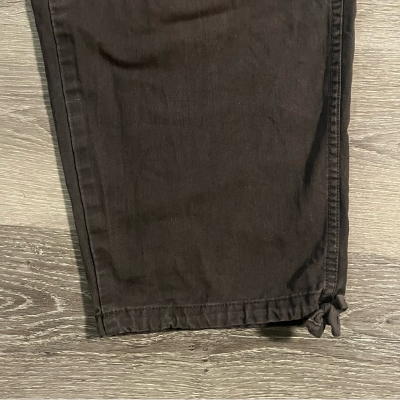 Madewell Garment-Dyed Cargo Jogger Pants Black Coal Size 31 Baggy Pull On Ankle - Picture 6 of 15